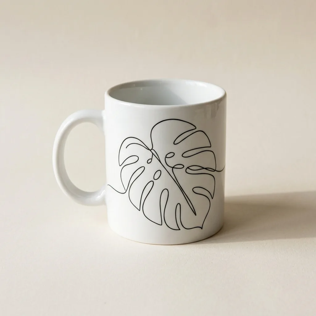 Monstera Mug, studio photo