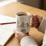 London Mug on the table