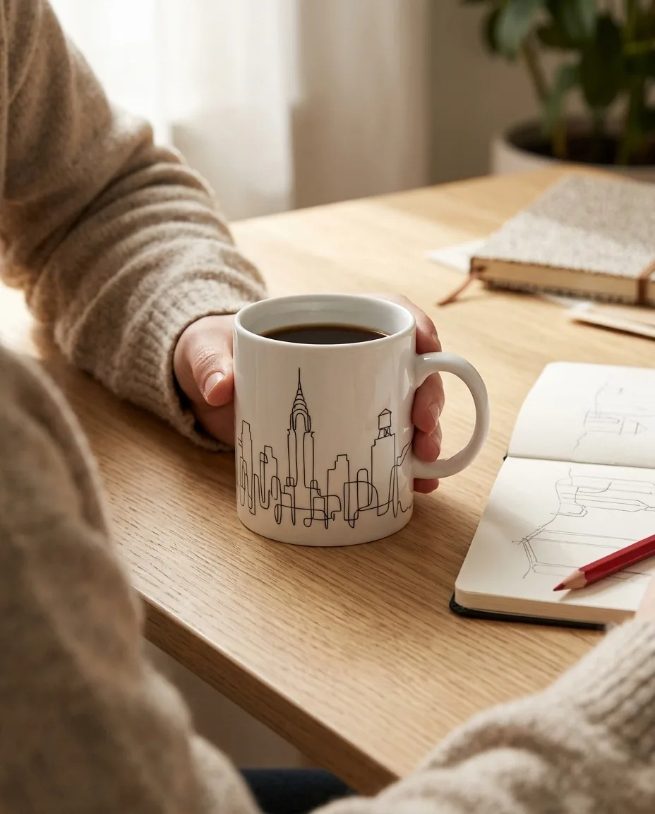 New York Mug on the table