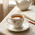 Profile Tea Cup & Saucer on the table