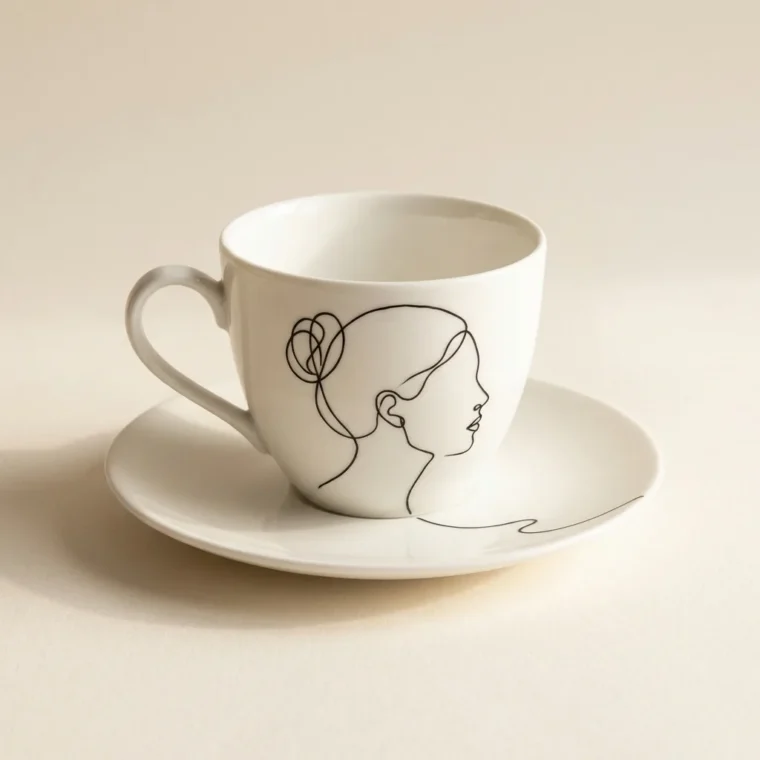 Profile Tea Cup & Saucer, studio photo