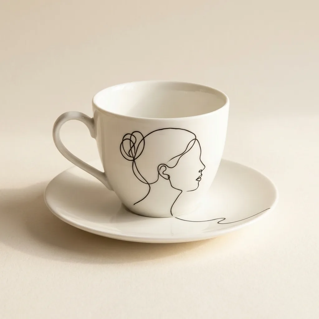 Profile Tea Cup & Saucer, studio photo