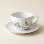 Copenhagen Tea Cup & Saucer, studio photo