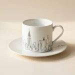 New York Tea Cup & Saucer, studio photo