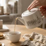 Copenhagen Teapot on the table