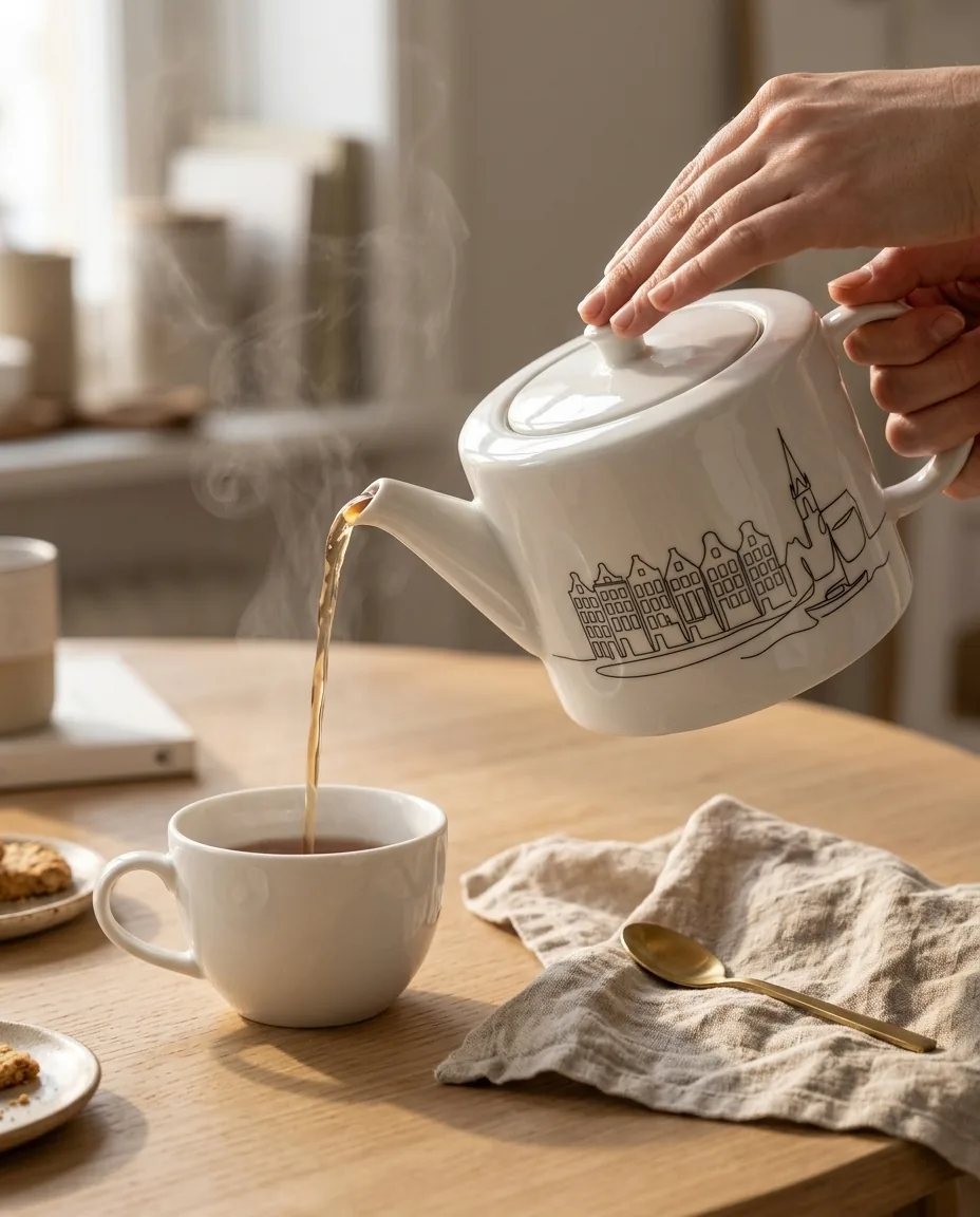 Copenhagen Teapot on the table