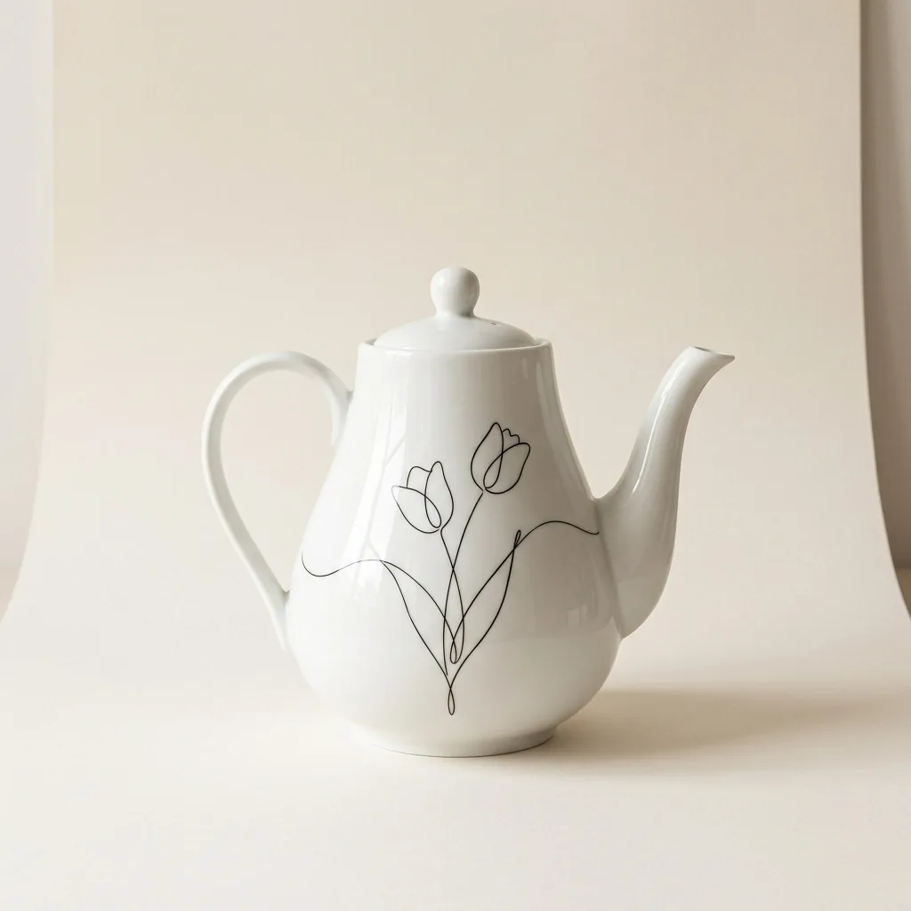 Tulip Teapot, studio photo