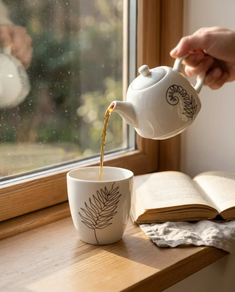 Fern Tea for One on the table