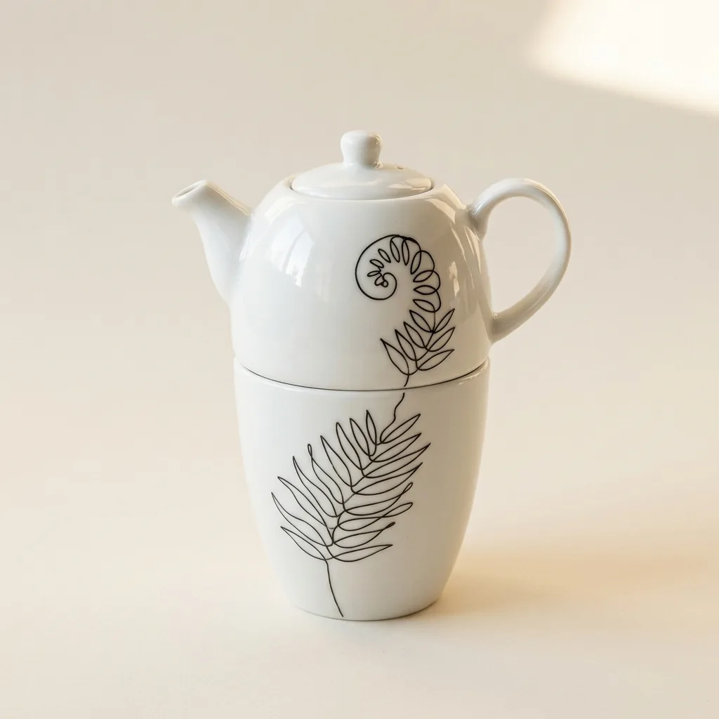 Fern Tea for One, studio photo