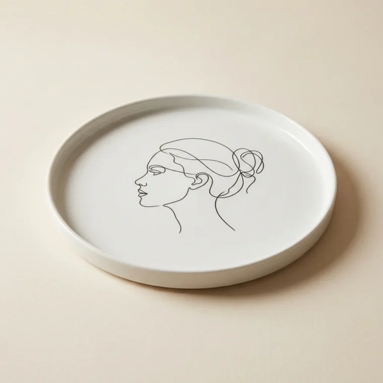 Profile Round Tray, studio photo
