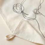 Profile Tea Towel, close-up of the line drawing