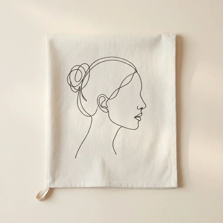 Profile Tea Towel, studio photo