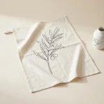 Olive Branch Tea Towel, styled with other pieces