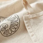 Fern Tea Towel, close-up of the line drawing
