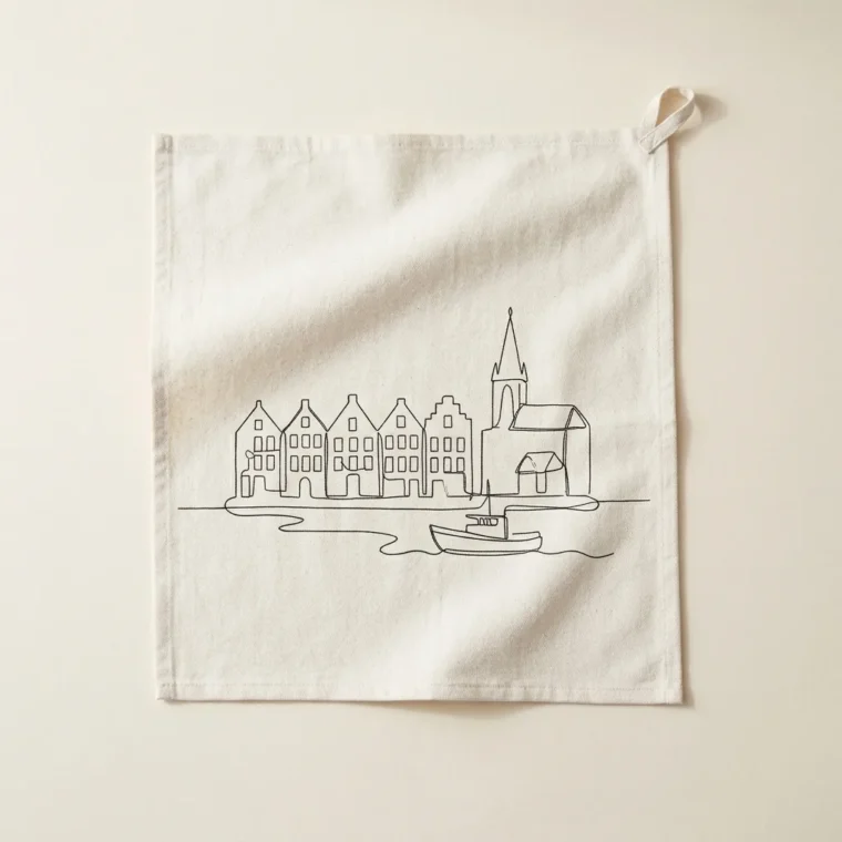 Copenhagen Tea Towel, studio photo