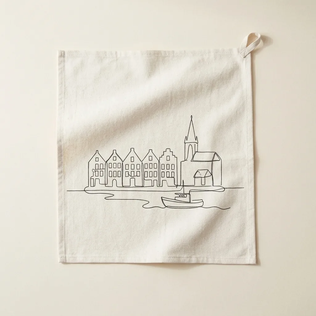 Copenhagen Tea Towel, studio photo